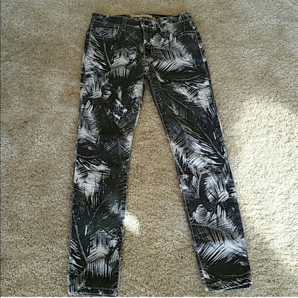 Black and white patterned Joe’s Jeans